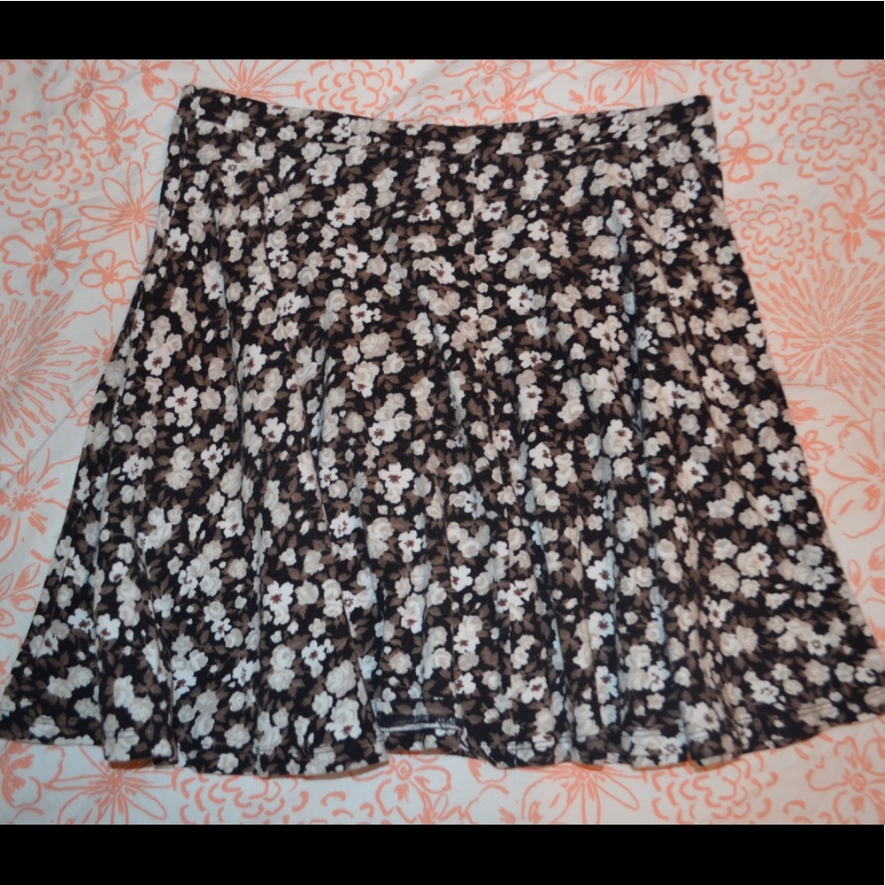 Pacsun Floral Skater Skirt